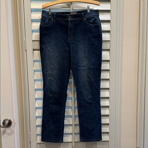 Chico's Dark Blue Straight Leg Jeans